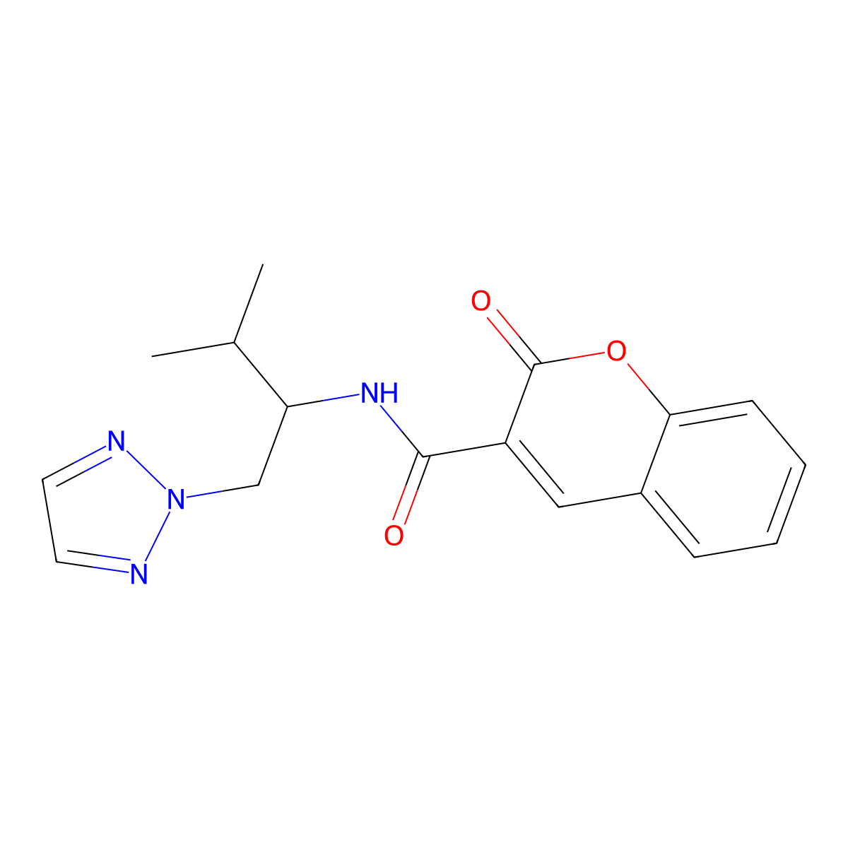 N-[3-methyl-1-(2H-1,2,3-triazol-2-yl)butan-2-yl]-2-oxo-2H-chromene-3-carboxamide molecular structure, CAS 2034266-94-7