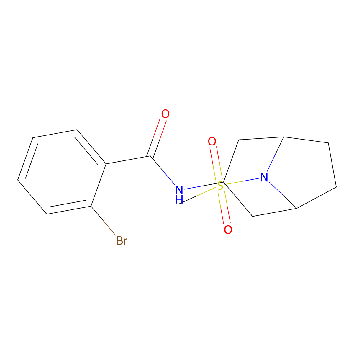 2-bromo-N-(8-(methylsulfonyl)-8-azabicyclo[3.2.1]octan-3-yl)benzamide molecular structure, CAS 2034267-03-1