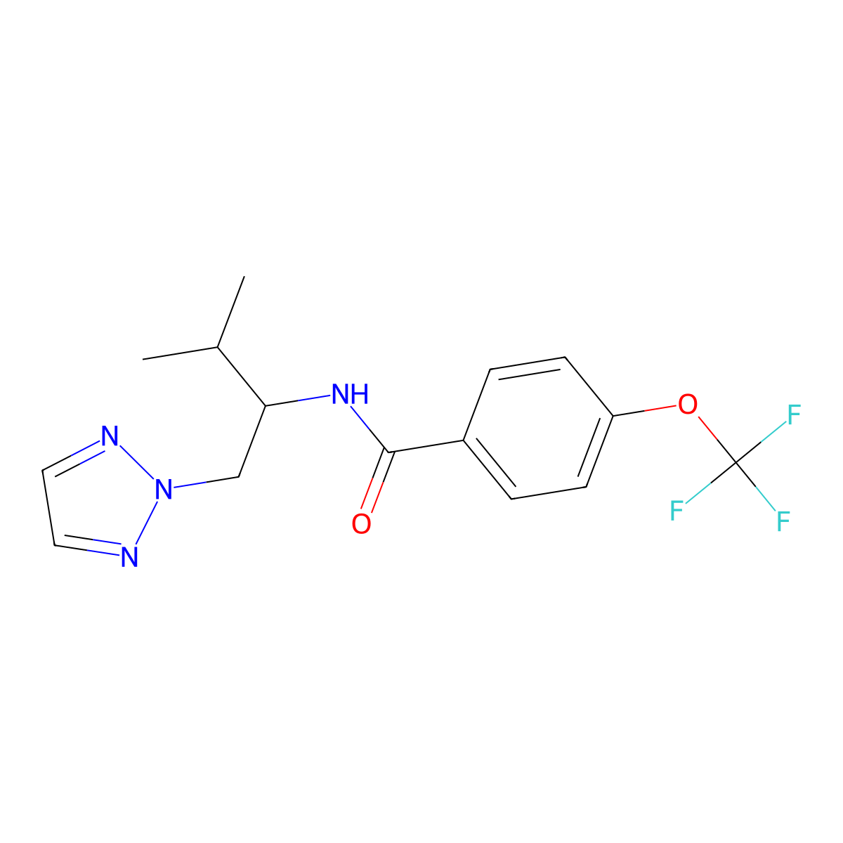 N-[3-methyl-1-(2H-1,2,3-triazol-2-yl)butan-2-yl]-4-(trifluoromethoxy)benzamide molecular structure, CAS 2034267-10-0