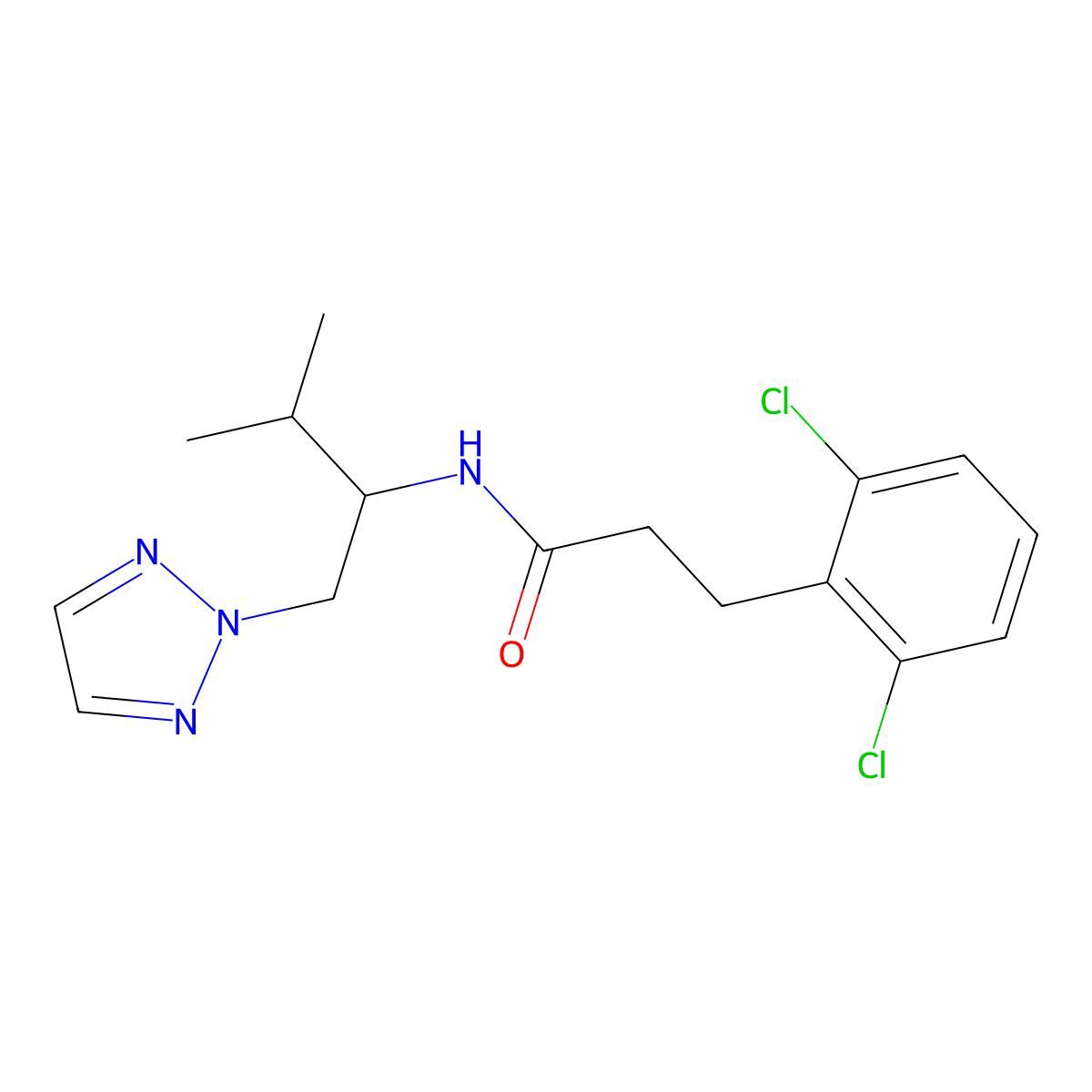 3-(2,6-dichlorophenyl)-N-(3-methyl-1-(2H-1,2,3-triazol-2-yl)butan-2-yl)propanamide molecular structure, CAS 2034267-19-9