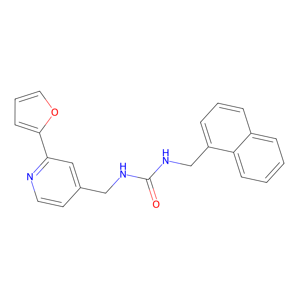 1-((2-(Furan-2-yl)pyridin-4-yl)methyl)-3-(naphthalen-1-ylmethyl)urea molecular structure, CAS 2034267-22-4