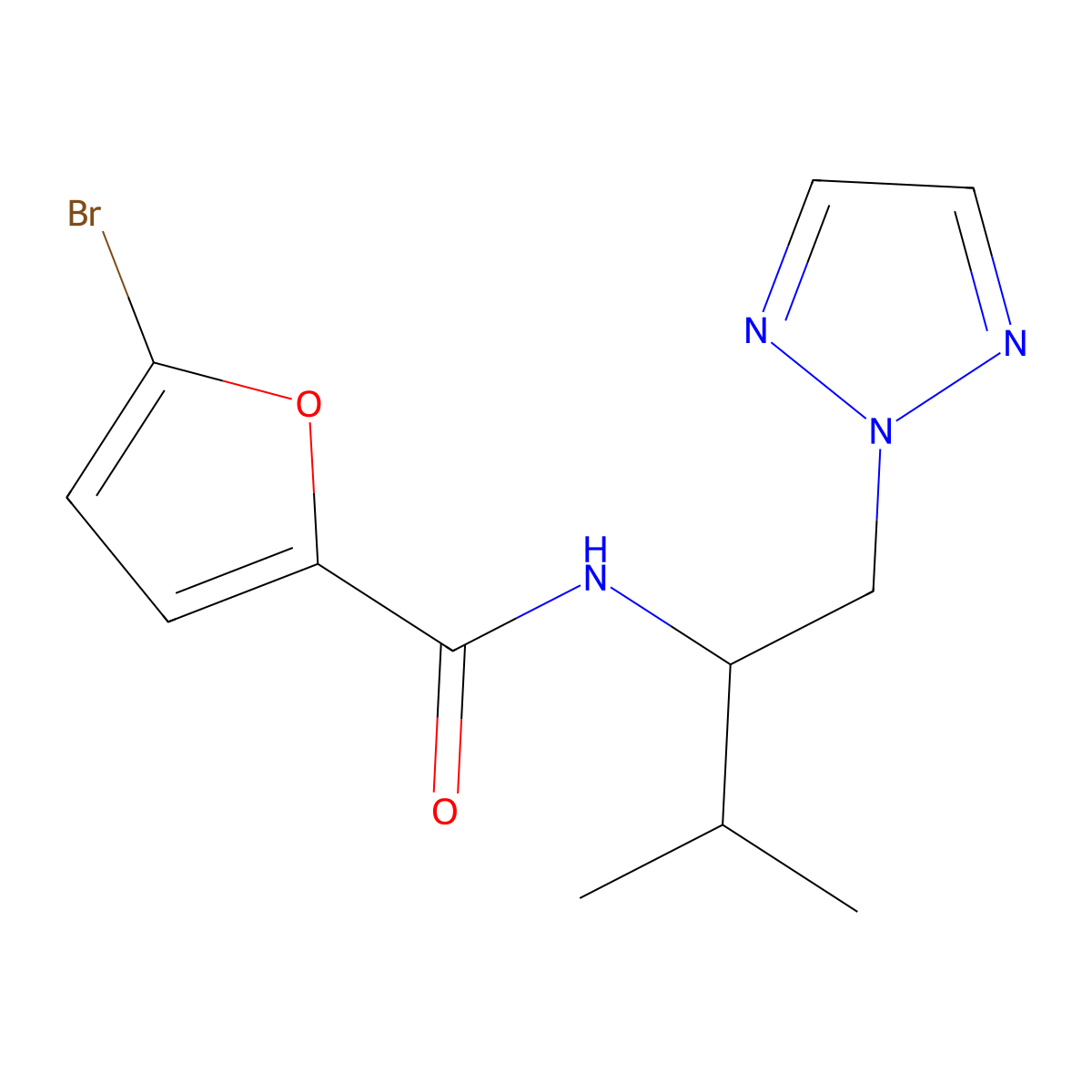 5-bromo-N-(3-methyl-1-(2H-1,2,3-triazol-2-yl)butan-2-yl)furan-2-carboxamide molecular structure, CAS 2034267-37-1
