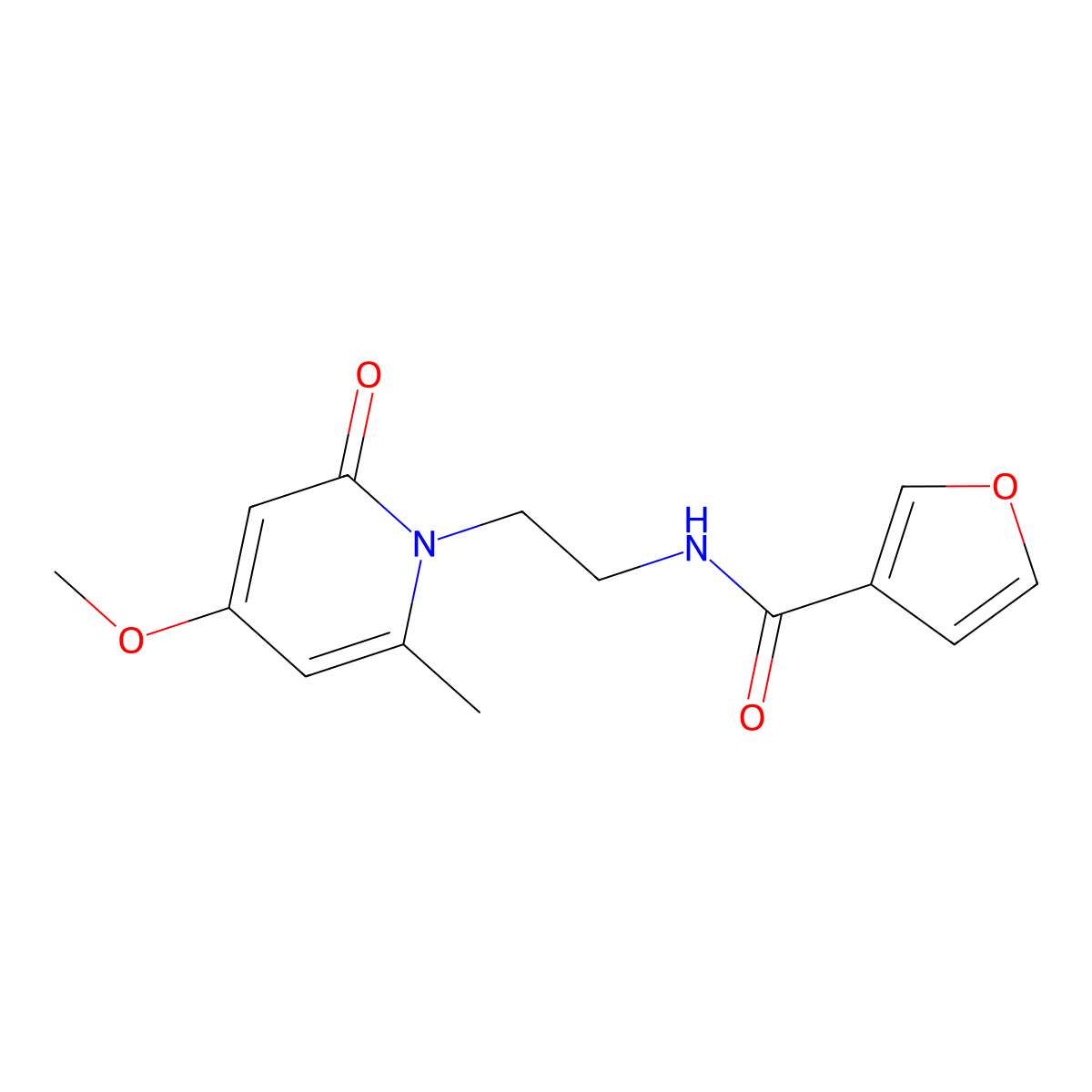N-(2-(4-methoxy-6-methyl-2-oxopyridin-1(2H)-yl)ethyl)furan-3-carboxamide molecular structure, CAS 2034267-38-2