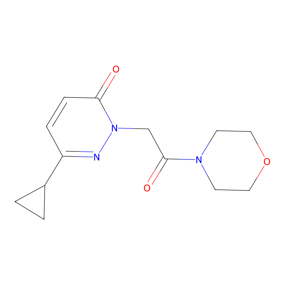 6-cyclopropyl-2-(2-morpholino-2-oxoethyl)pyridazin-3(2H)-one molecular structure, CAS 2034267-41-7