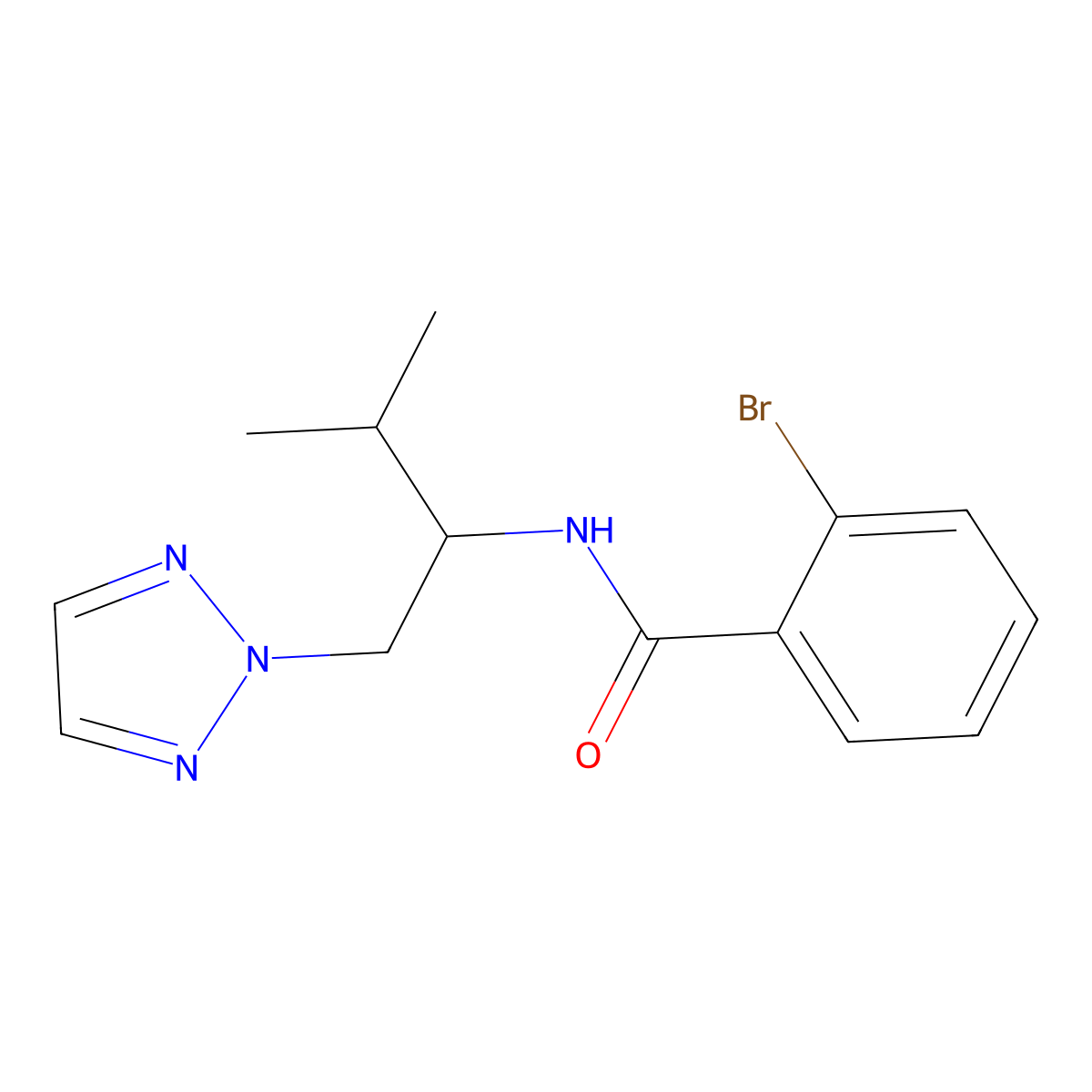 2-bromo-N-(3-methyl-1-(2H-1,2,3-triazol-2-yl)butan-2-yl)benzamide molecular structure, CAS 2034267-45-1
