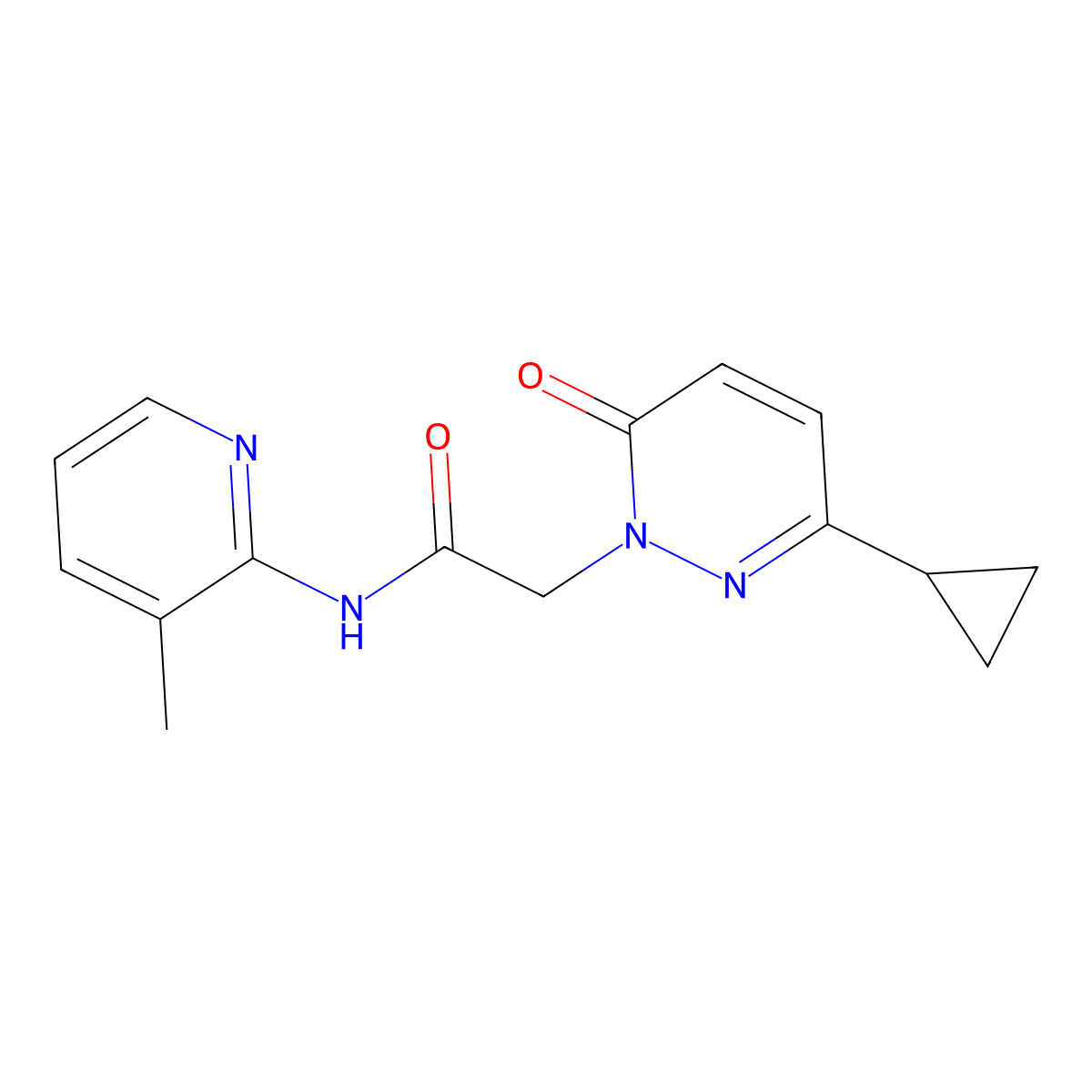 2-(3-cyclopropyl-6-oxopyridazin-1(6H)-yl)-N-(3-methylpyridin-2-yl)acetamide molecular structure, CAS 2034267-46-2