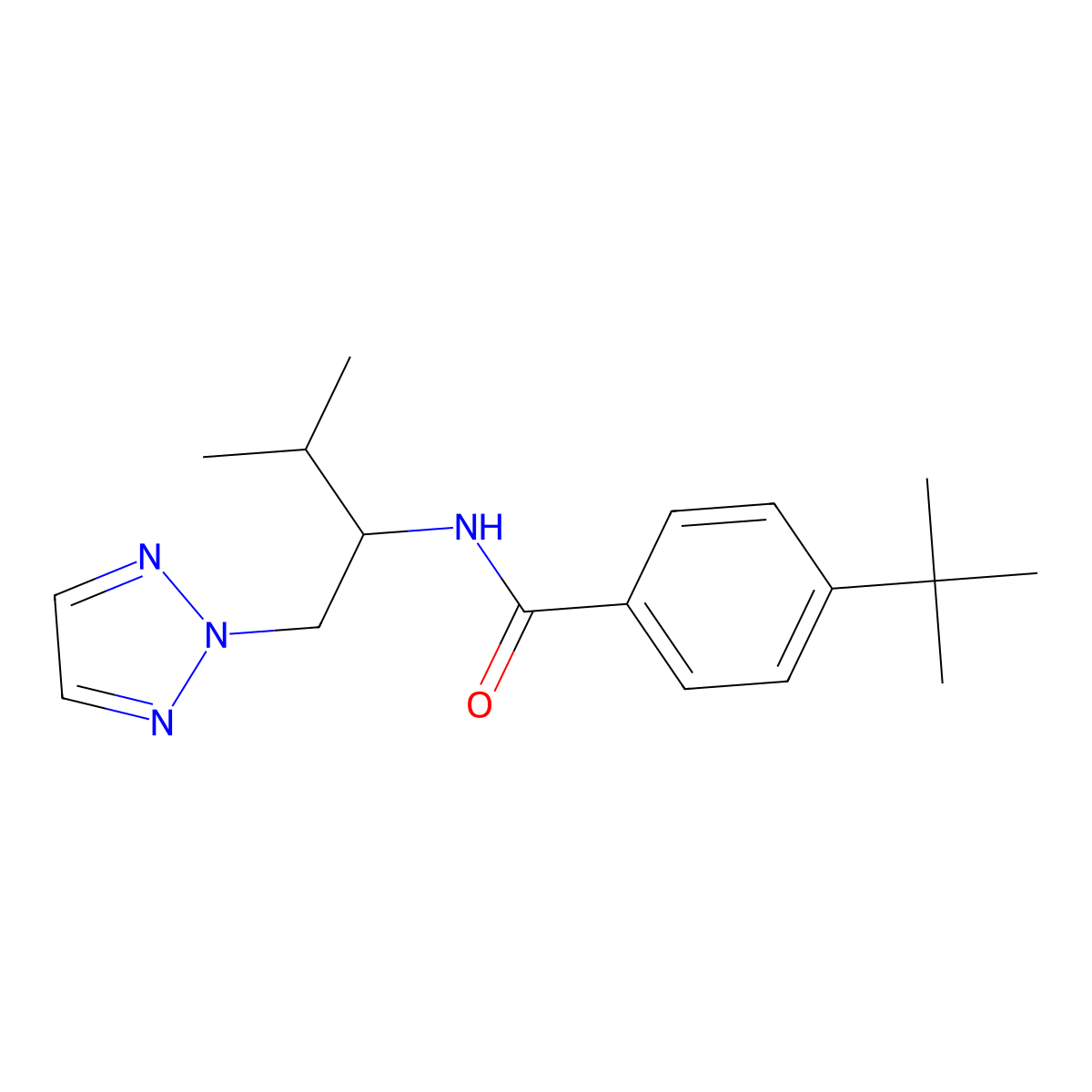 4-(tert-butyl)-N-(3-methyl-1-(2H-1,2,3-triazol-2-yl)butan-2-yl)benzamide molecular structure, CAS 2034267-49-5