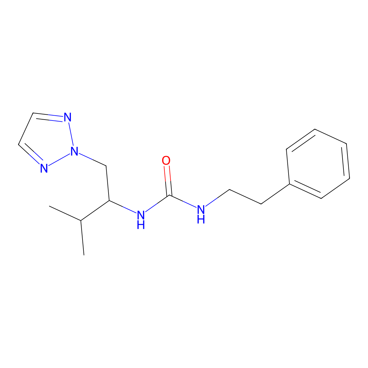 1-(3-methyl-1-(2H-1,2,3-triazol-2-yl)butan-2-yl)-3-phenethylurea molecular structure, CAS 2034267-66-6