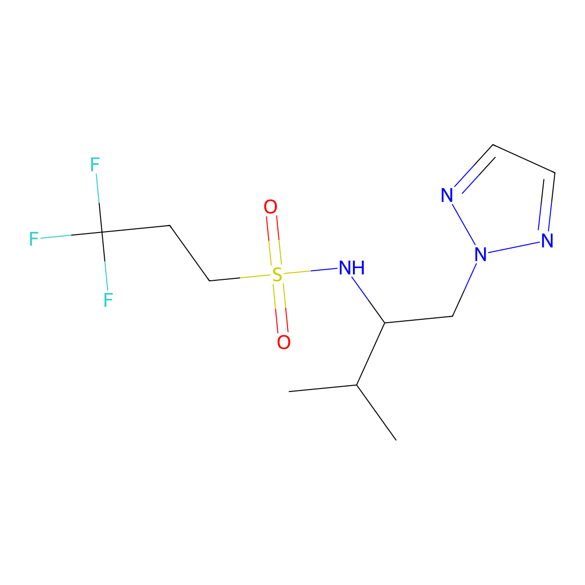 3,3,3-trifluoro-N-(3-methyl-1-(2H-1,2,3-triazol-2-yl)butan-2-yl)propane-1-sulfonamide molecular structure, CAS 2034267-79-1