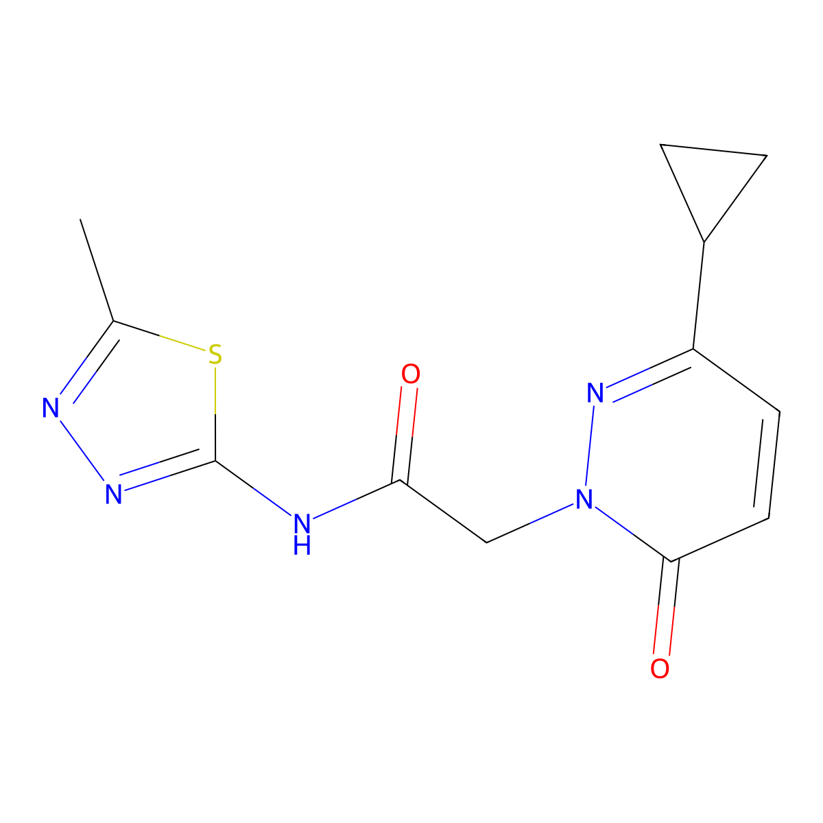 2-(3-cyclopropyl-6-oxopyridazin-1(6H)-yl)-N-(5-methyl-1,3,4-thiadiazol-2-yl)acetamide molecular structure, CAS 2034267-83-7