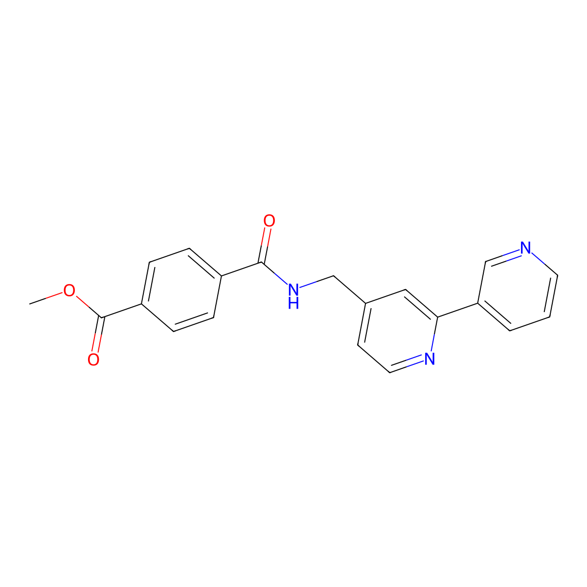 Methyl 4-[({[2,3'-bipyridine]-4-yl}methyl)carbamoyl]benzoate molecular structure, CAS 2034267-84-8