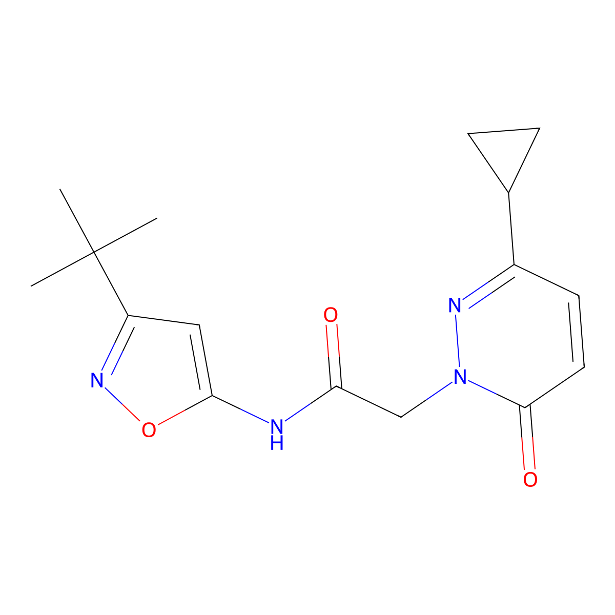 N-(3-(tert-butyl)isoxazol-5-yl)-2-(3-cyclopropyl-6-oxopyridazin-1(6H)-yl)acetamide molecular structure, CAS 2034267-97-3