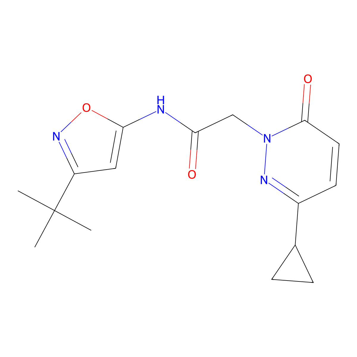 N-(3-(tert-butyl)isoxazol-5-yl)-2-(3-cyclopropyl-6-oxopyridazin-1(6H)-yl)acetamide molecular structure, CAS 2034267-97-3
