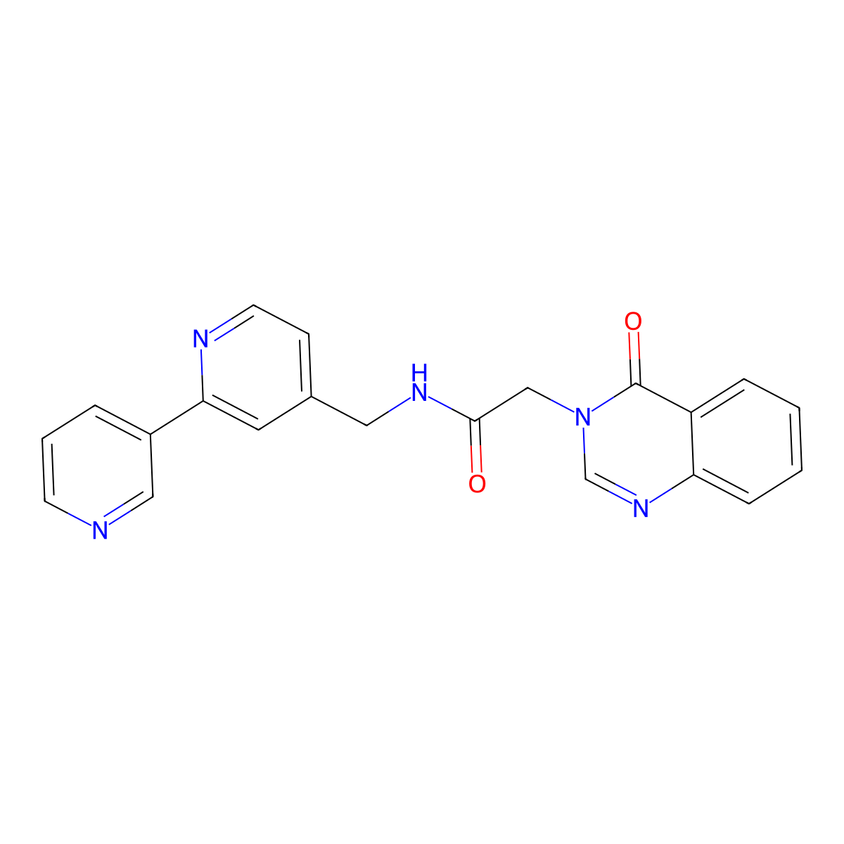 N-({[2,3'-bipyridine]-4-yl}methyl)-2-(4-oxo-3,4-dihydroquinazolin-3-yl)acetamide molecular structure, CAS 2034268-02-3