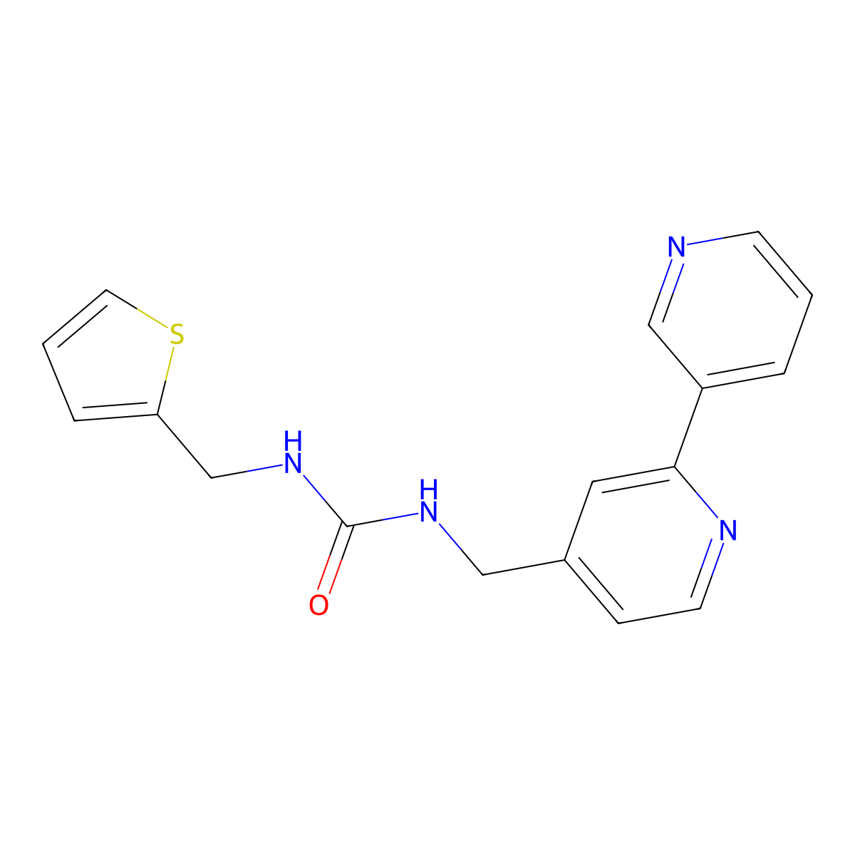 1-([2,3'-Bipyridin]-4-ylmethyl)-3-(thiophen-2-ylmethyl)urea molecular structure, CAS 2034268-10-3