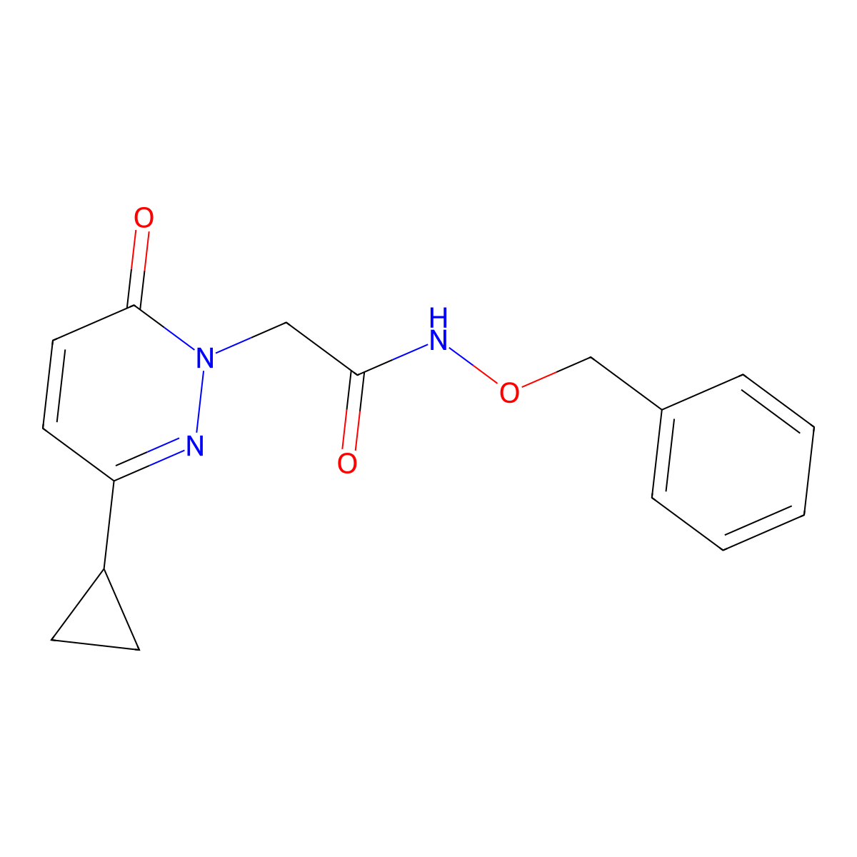 N-(benzyloxy)-2-(3-cyclopropyl-6-oxopyridazin-1(6H)-yl)acetamide molecular structure, CAS 2034268-11-4
