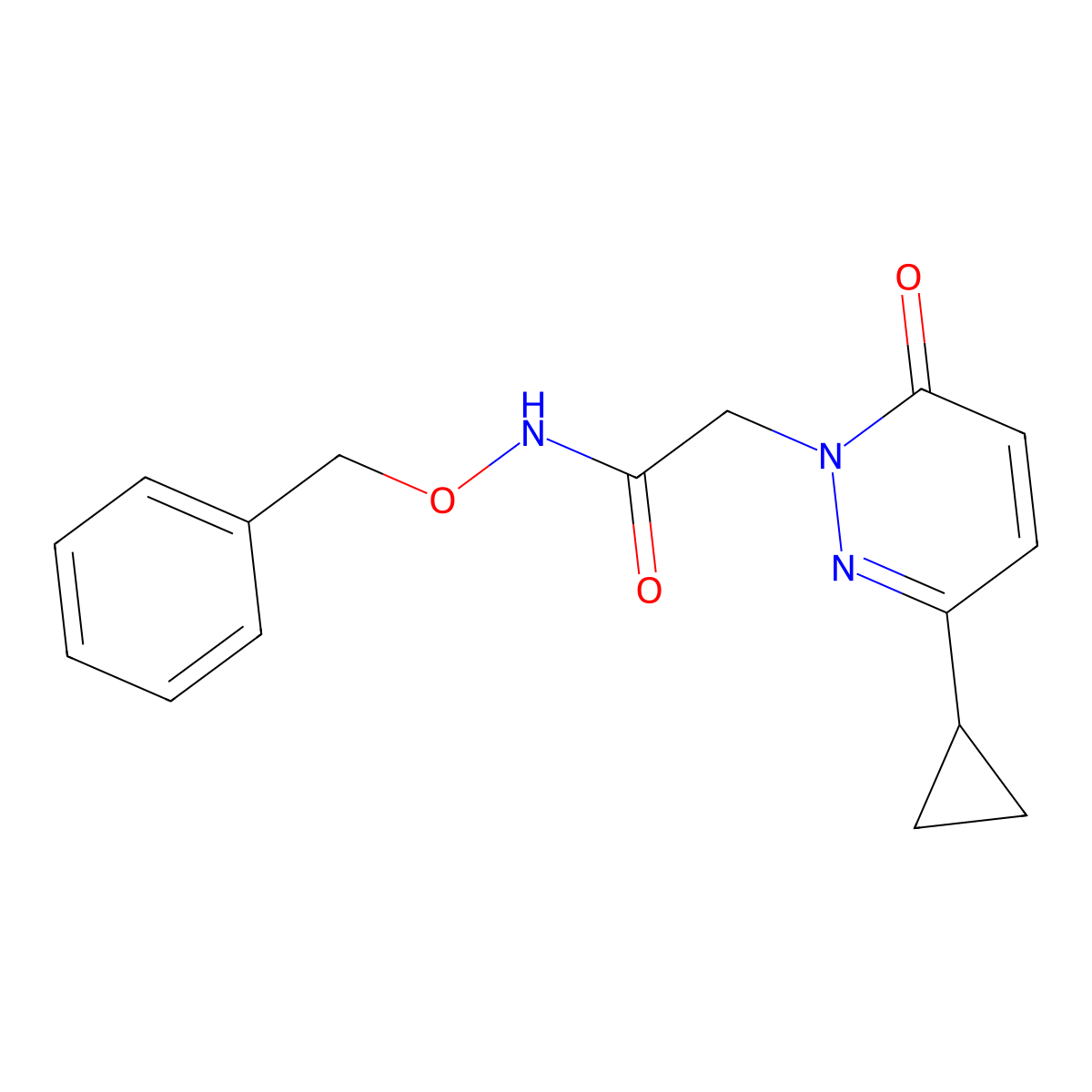 N-(benzyloxy)-2-(3-cyclopropyl-6-oxopyridazin-1(6H)-yl)acetamide molecular structure, CAS 2034268-11-4