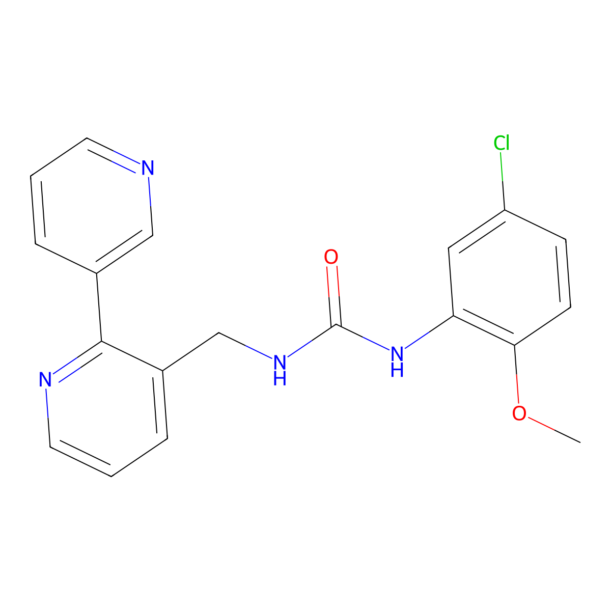 1-([2,3'-Bipyridin]-3-ylmethyl)-3-(5-chloro-2-methoxyphenyl)urea molecular structure, CAS 2034268-42-1