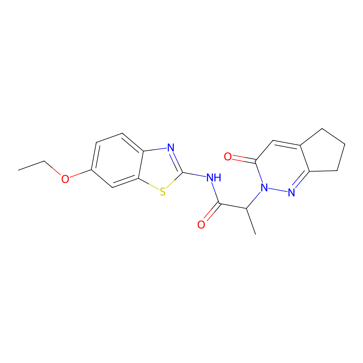 N-(6-ethoxybenzo[d]thiazol-2-yl)-2-(3-oxo-3,5,6,7-tetrahydro-2H-cyclopenta[c]pyridazin-2-yl)propanamide molecular structure, CAS 2034268-53-4