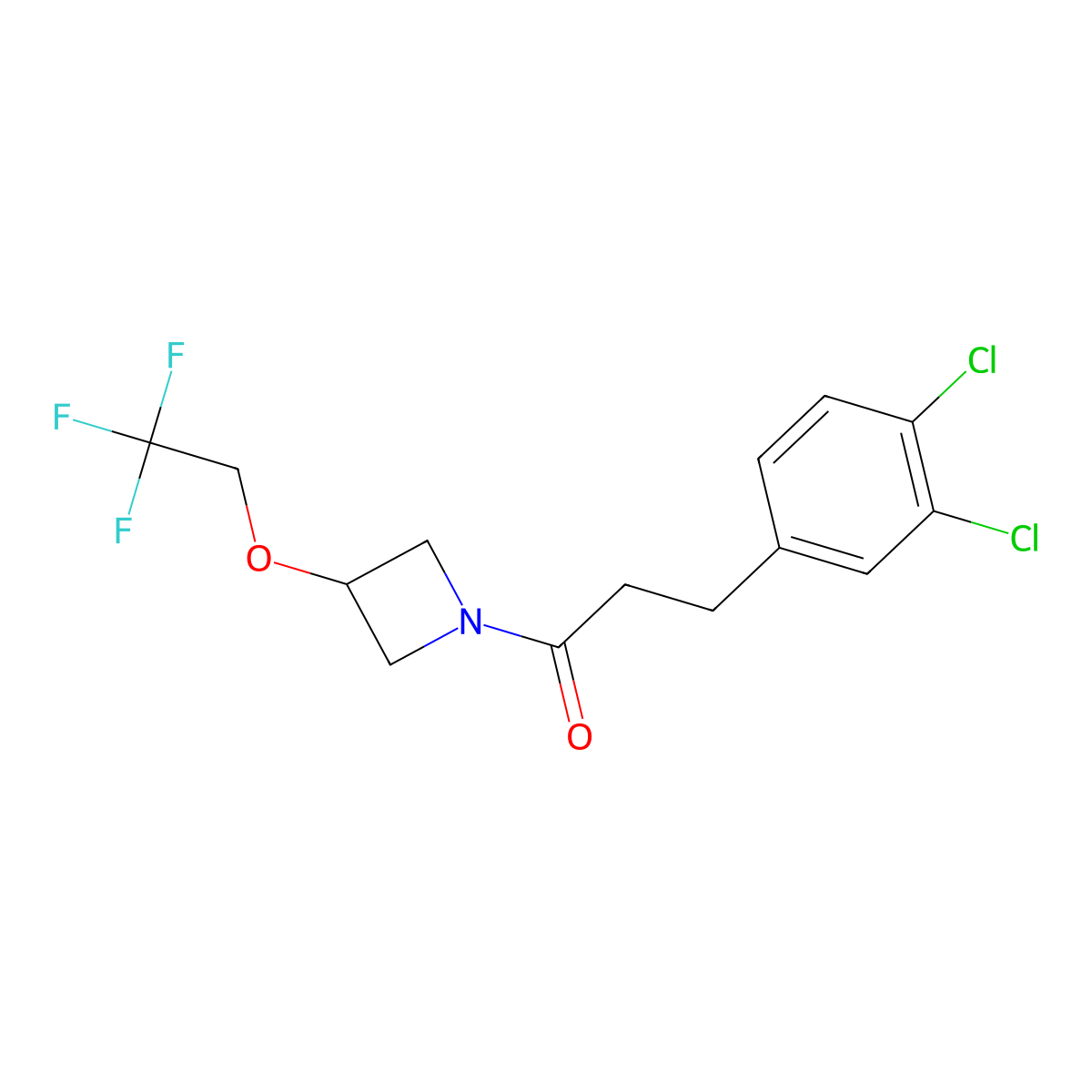 3-(3,4-Dichlorophenyl)-1-[3-(2,2,2-trifluoroethoxy)azetidin-1-yl]propan-1-one molecular structure, CAS 2034268-68-1