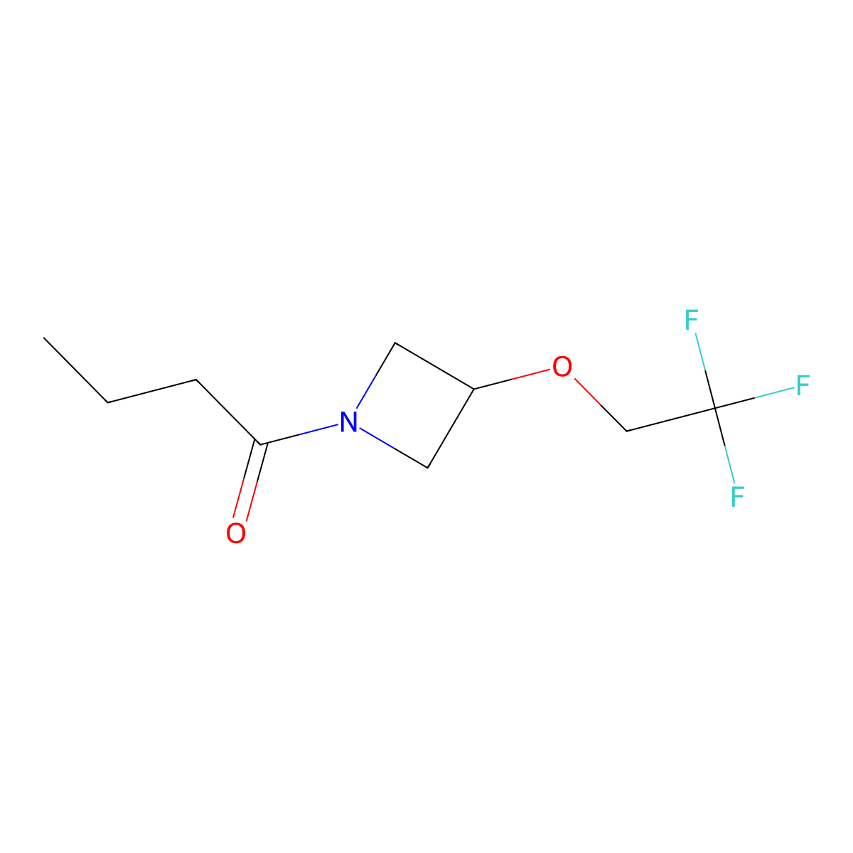 1-[3-(2,2,2-Trifluoroethoxy)azetidin-1-yl]butan-1-one molecular structure, CAS 2034268-70-5