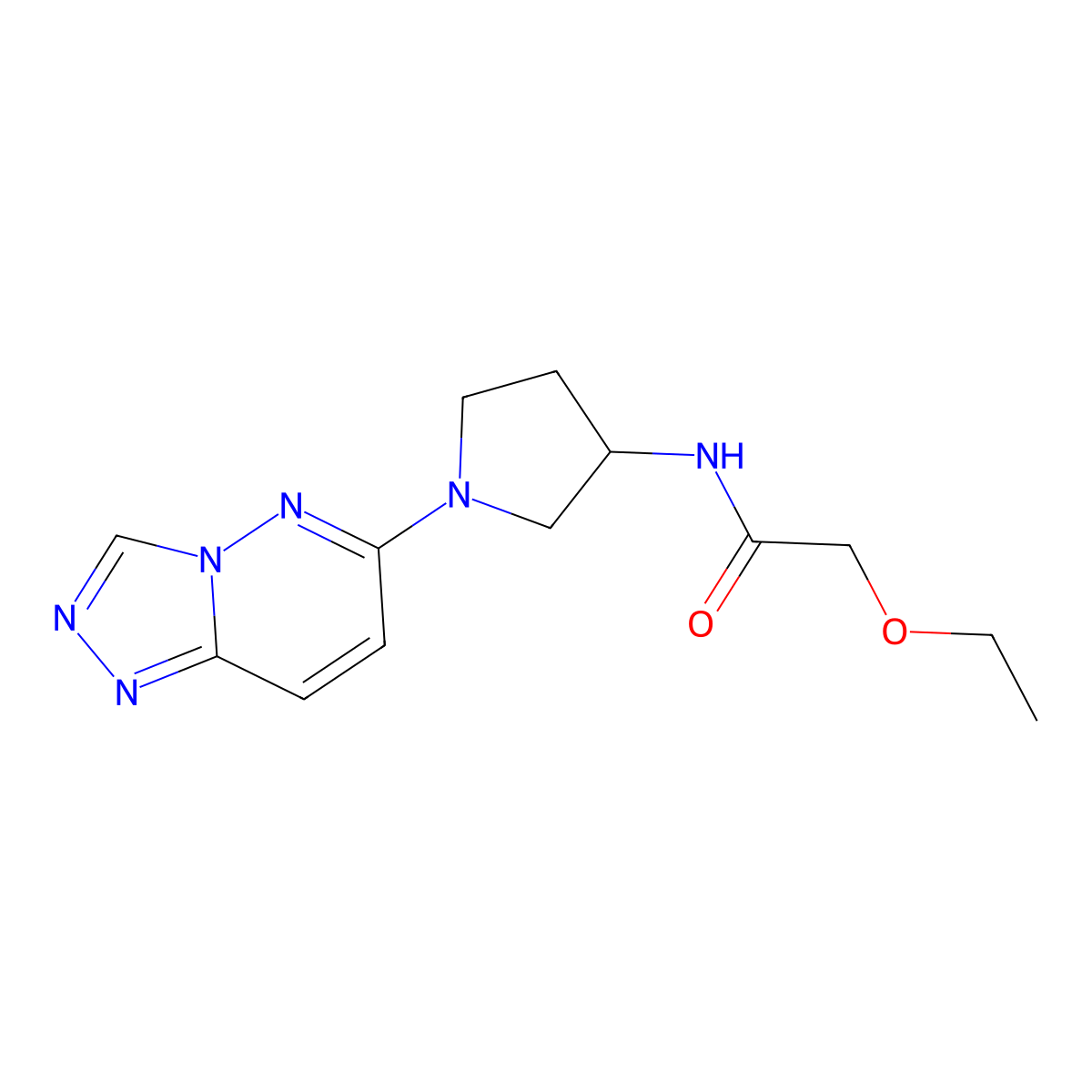 N-(1-([1,2,4]triazolo[4,3-b]pyridazin-6-yl)pyrrolidin-3-yl)-2-ethoxyacetamide molecular structure, CAS 2034268-95-4