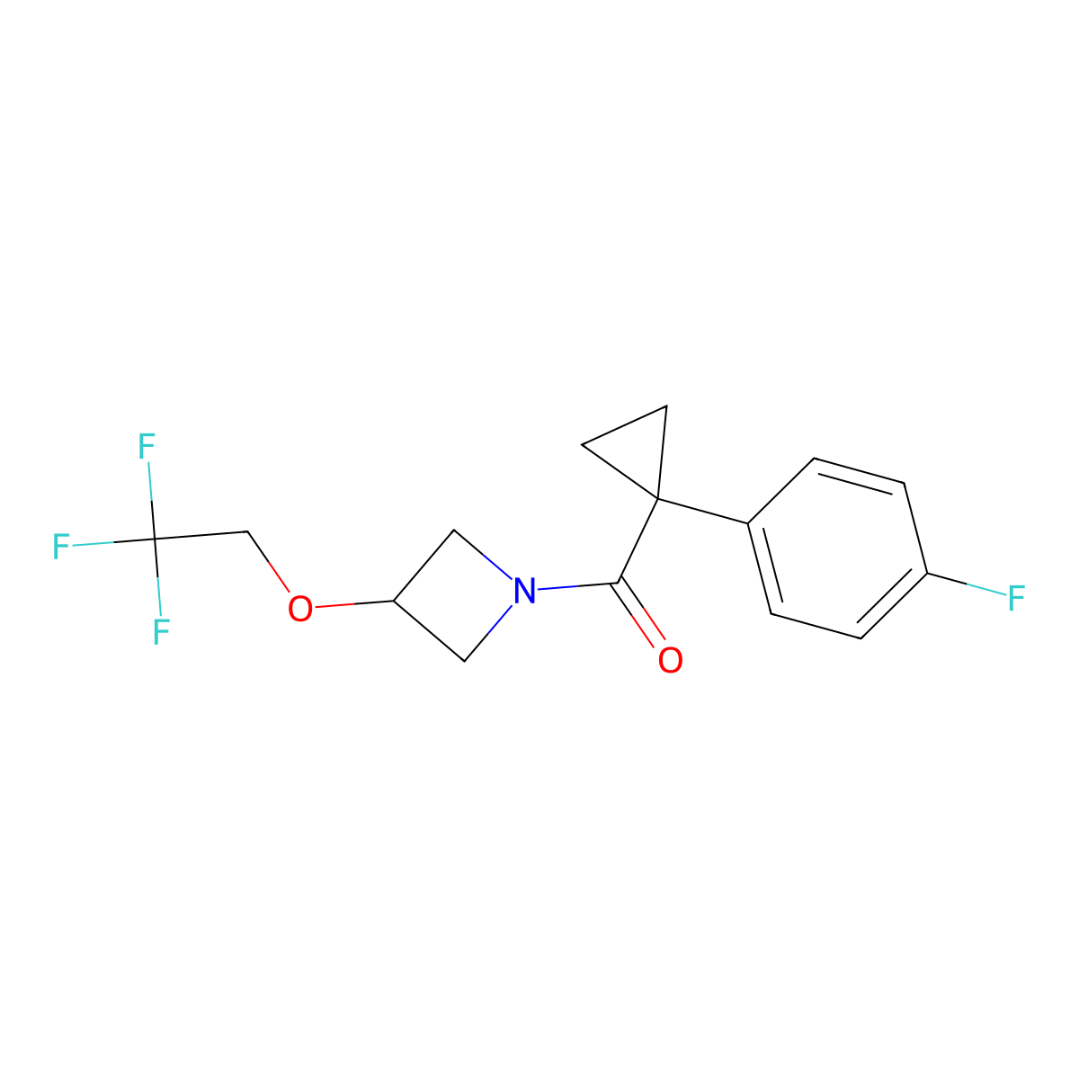 (1-(4-Fluorophenyl)cyclopropyl)(3-(2,2,2-trifluoroethoxy)azetidin-1-yl)methanone molecular structure, CAS 2034268-96-5