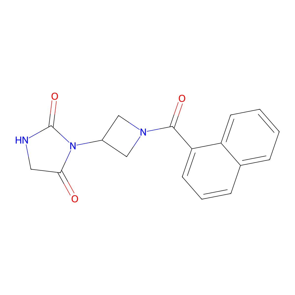 3-(1-(1-Naphthoyl)azetidin-3-yl)imidazolidine-2,4-dione molecular structure, CAS 2034269-24-2