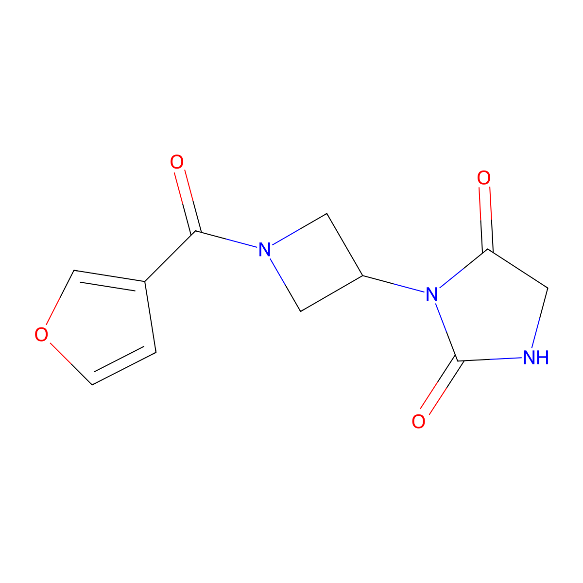 3-[1-(Furan-3-carbonyl)azetidin-3-yl]imidazolidine-2,4-dione molecular structure, CAS 2034269-30-0