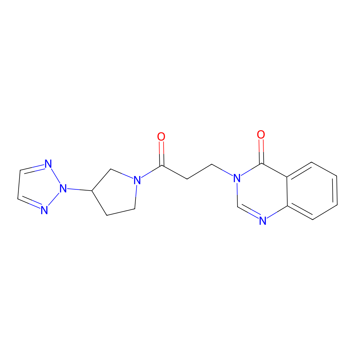 3-(3-(3-(2H-1,2,3-triazol-2-yl)pyrrolidin-1-yl)-3-oxopropyl)quinazolin-4(3H)-one molecular structure, CAS 2034269-40-2