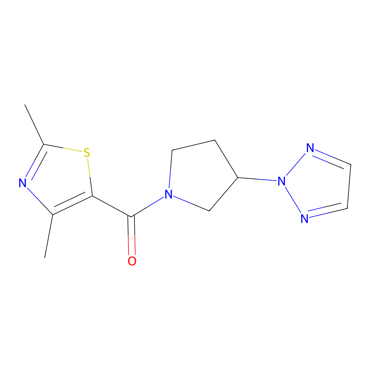 (3-(2H-1,2,3-triazol-2-yl)pyrrolidin-1-yl)(2,4-dimethylthiazol-5-yl)methanone molecular structure, CAS 2034269-48-0