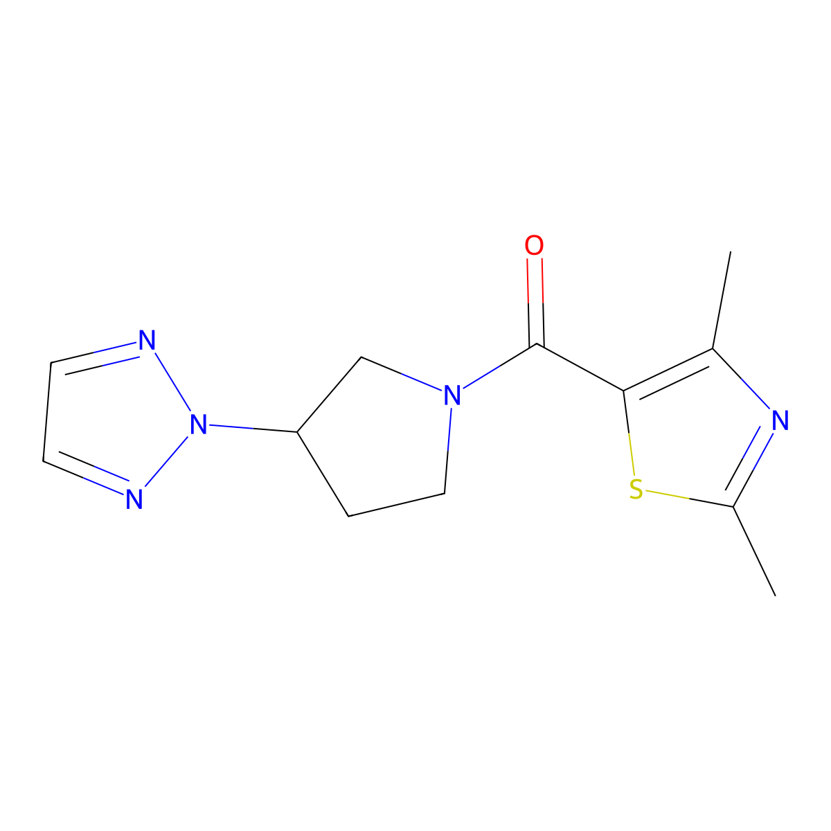 (3-(2H-1,2,3-triazol-2-yl)pyrrolidin-1-yl)(2,4-dimethylthiazol-5-yl)methanone molecular structure, CAS 2034269-48-0