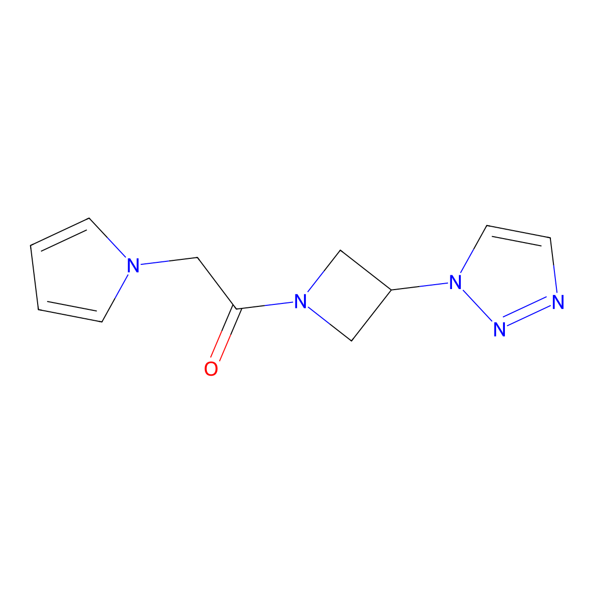 2-(1H-pyrrol-1-yl)-1-[3-(1H-1,2,3-triazol-1-yl)azetidin-1-yl]ethan-1-one molecular structure, CAS 2034269-66-2