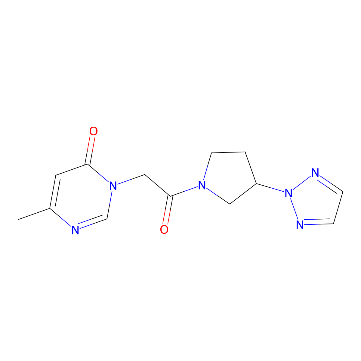 3-(2-(3-(2H-1,2,3-triazol-2-yl)pyrrolidin-1-yl)-2-oxoethyl)-6-methylpyrimidin-4(3H)-one molecular structure, CAS 2034269-68-4
