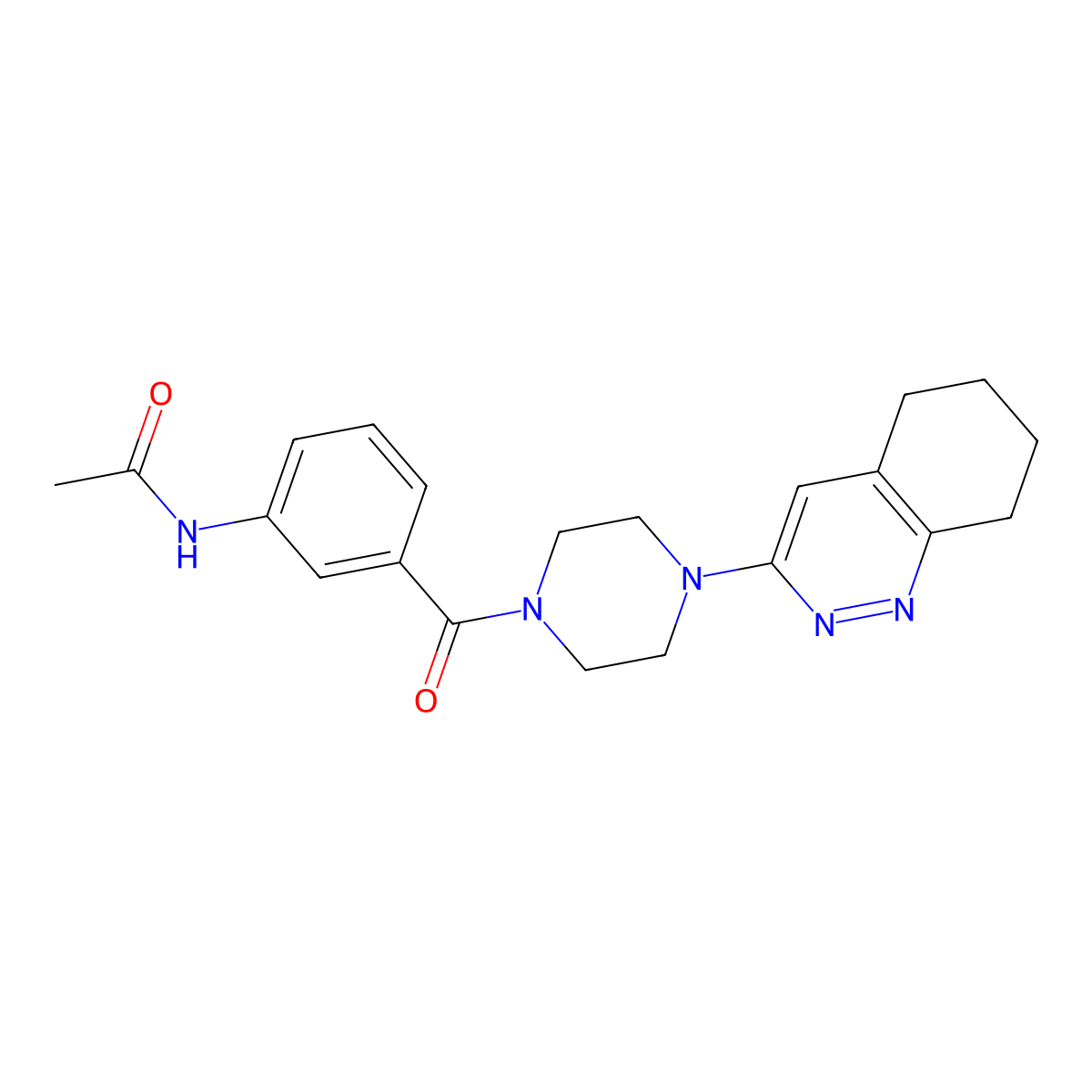 N-{3-[4-(5,6,7,8-tetrahydrocinnolin-3-yl)piperazine-1-carbonyl]phenyl}acetamide molecular structure, CAS 2034270-10-3
