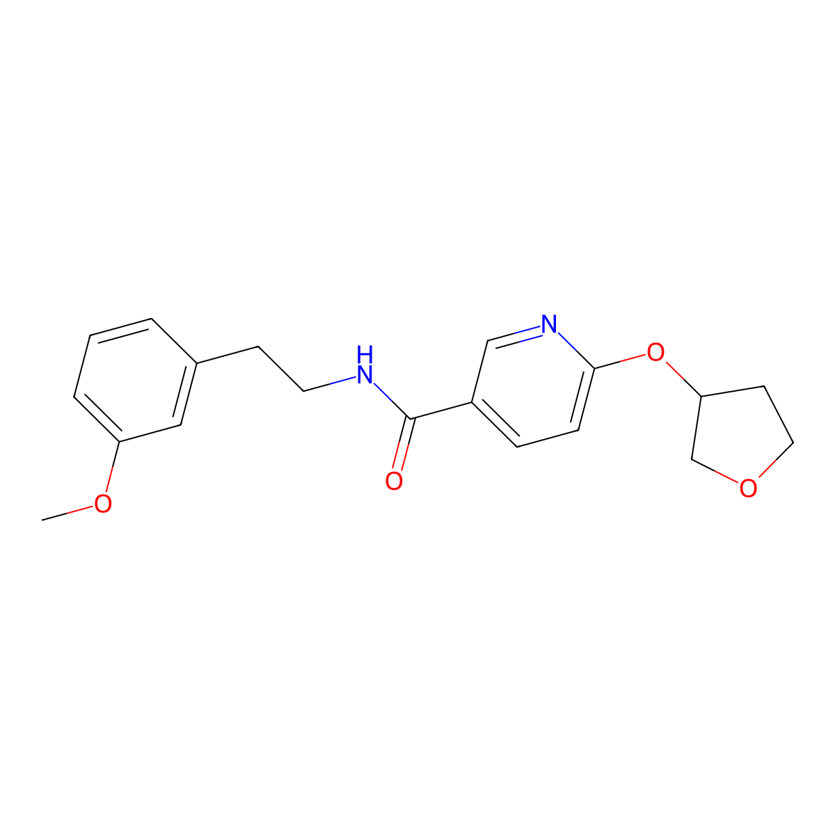N-(3-methoxyphenethyl)-6-((tetrahydrofuran-3-yl)oxy)nicotinamide molecular structure, CAS 2034270-96-5