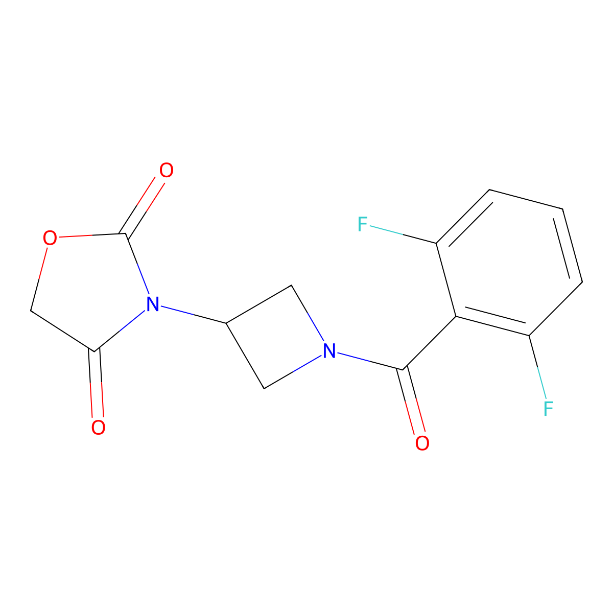 3-(1-(2,6-Difluorobenzoyl)azetidin-3-yl)oxazolidine-2,4-dione molecular structure, CAS 2034271-11-7