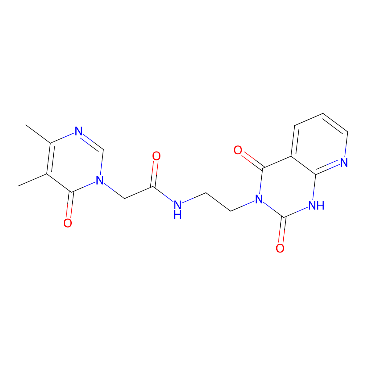 2-(4,5-dimethyl-6-oxopyrimidin-1(6H)-yl)-N-(2-(2,4-dioxo-1,2-dihydropyrido[2,3-d]pyrimidin-3(4H)-yl)ethyl)acetamide molecular structure, CAS 2034271-39-9