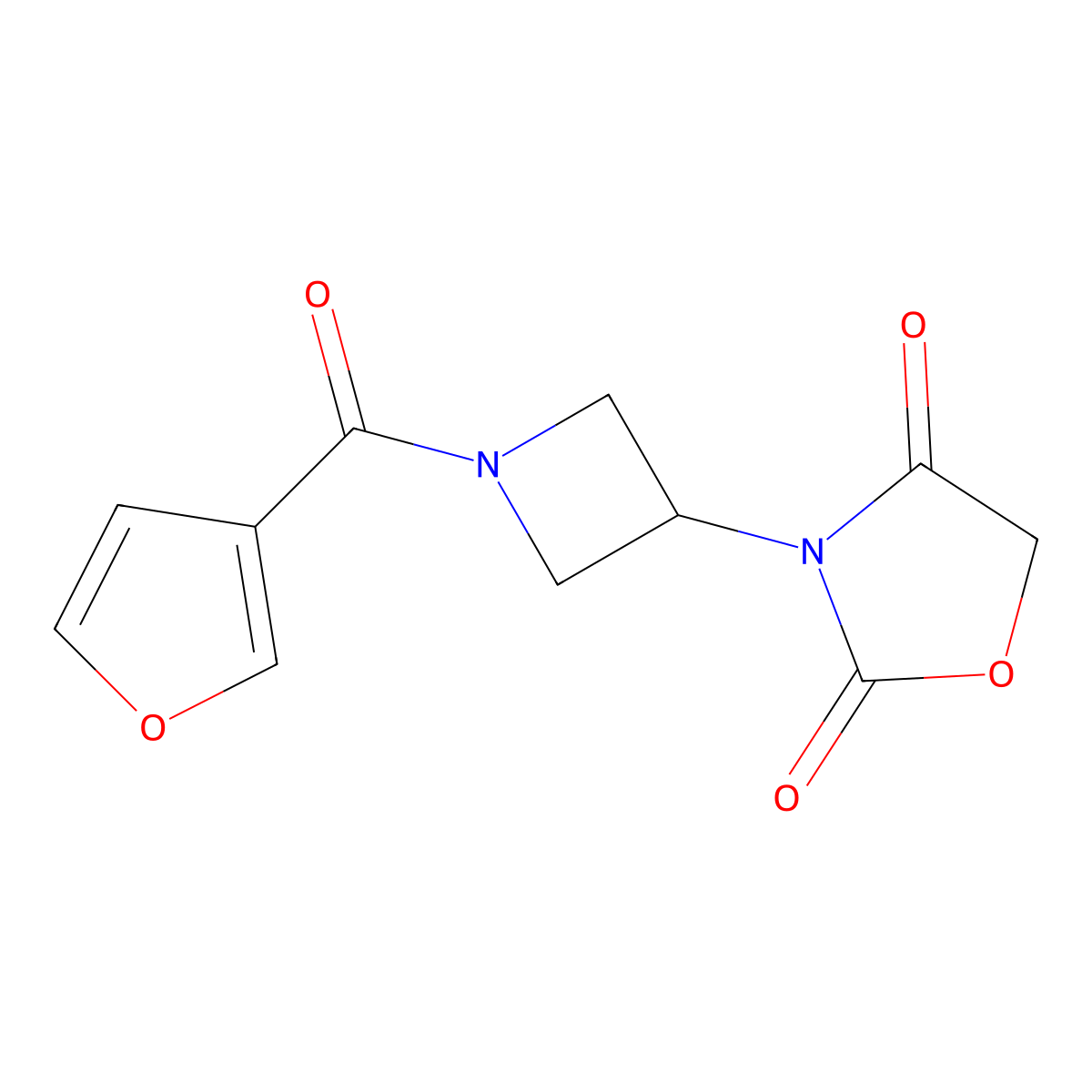 3-(1-(Furan-3-carbonyl)azetidin-3-yl)oxazolidine-2,4-dione molecular structure, CAS 2034271-54-8