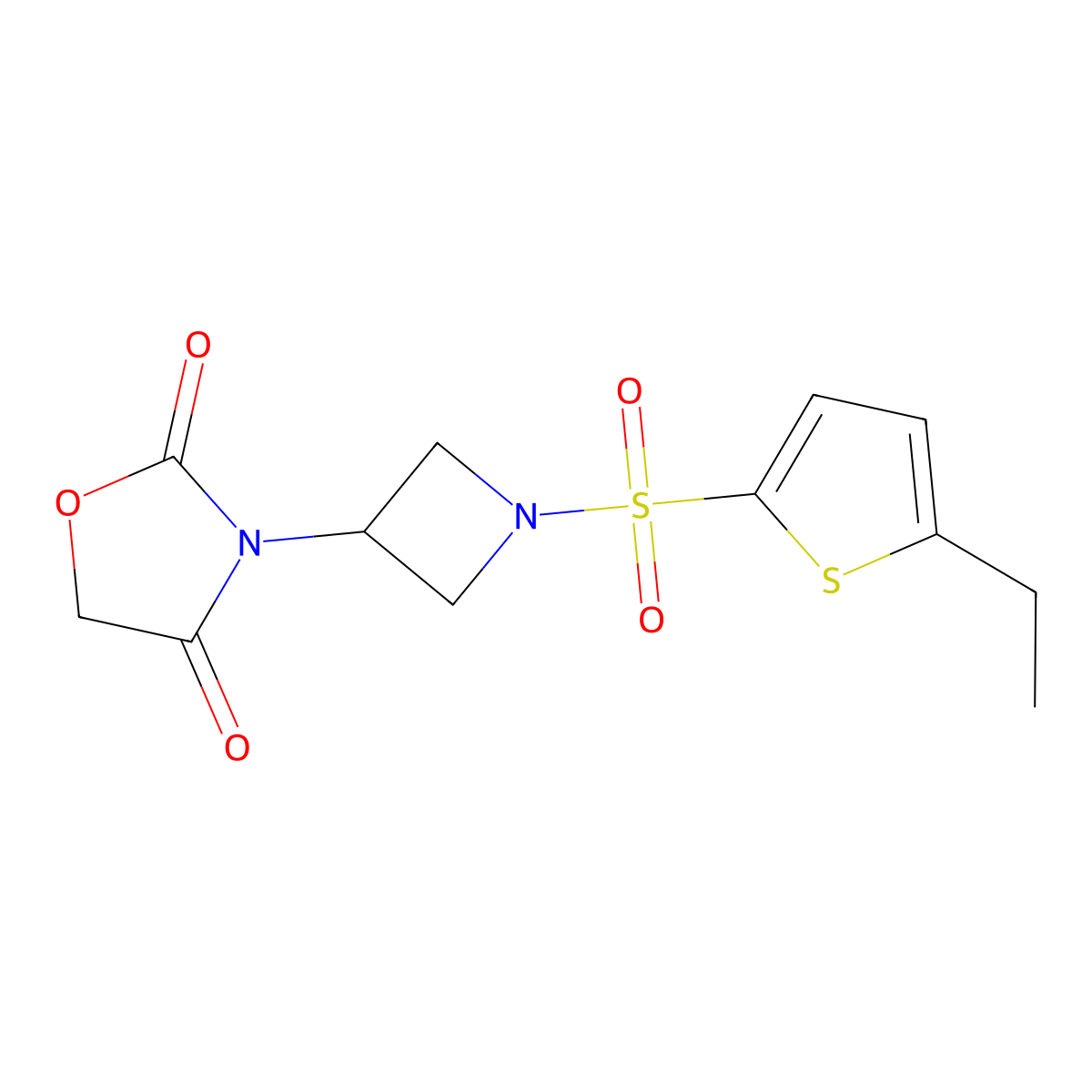 3-(1-((5-Ethylthiophen-2-yl)sulfonyl)azetidin-3-yl)oxazolidine-2,4-dione molecular structure, CAS 2034271-67-3