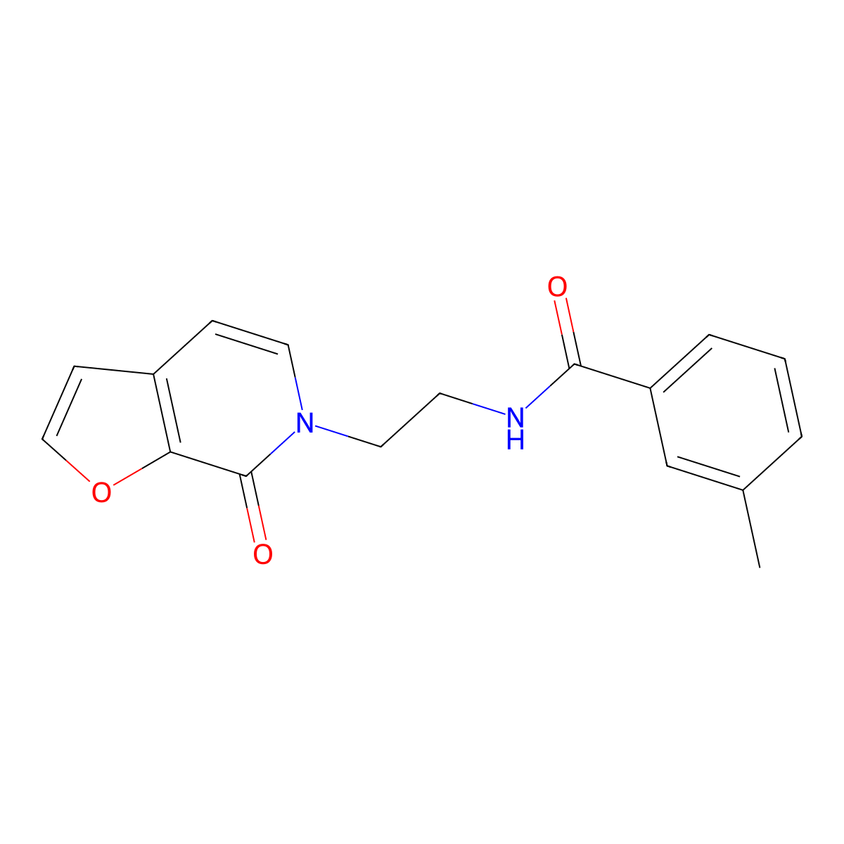 3-methyl-N-(2-(7-oxofuro[2,3-c]pyridin-6(7H)-yl)ethyl)benzamide molecular structure, CAS 2034272-11-0