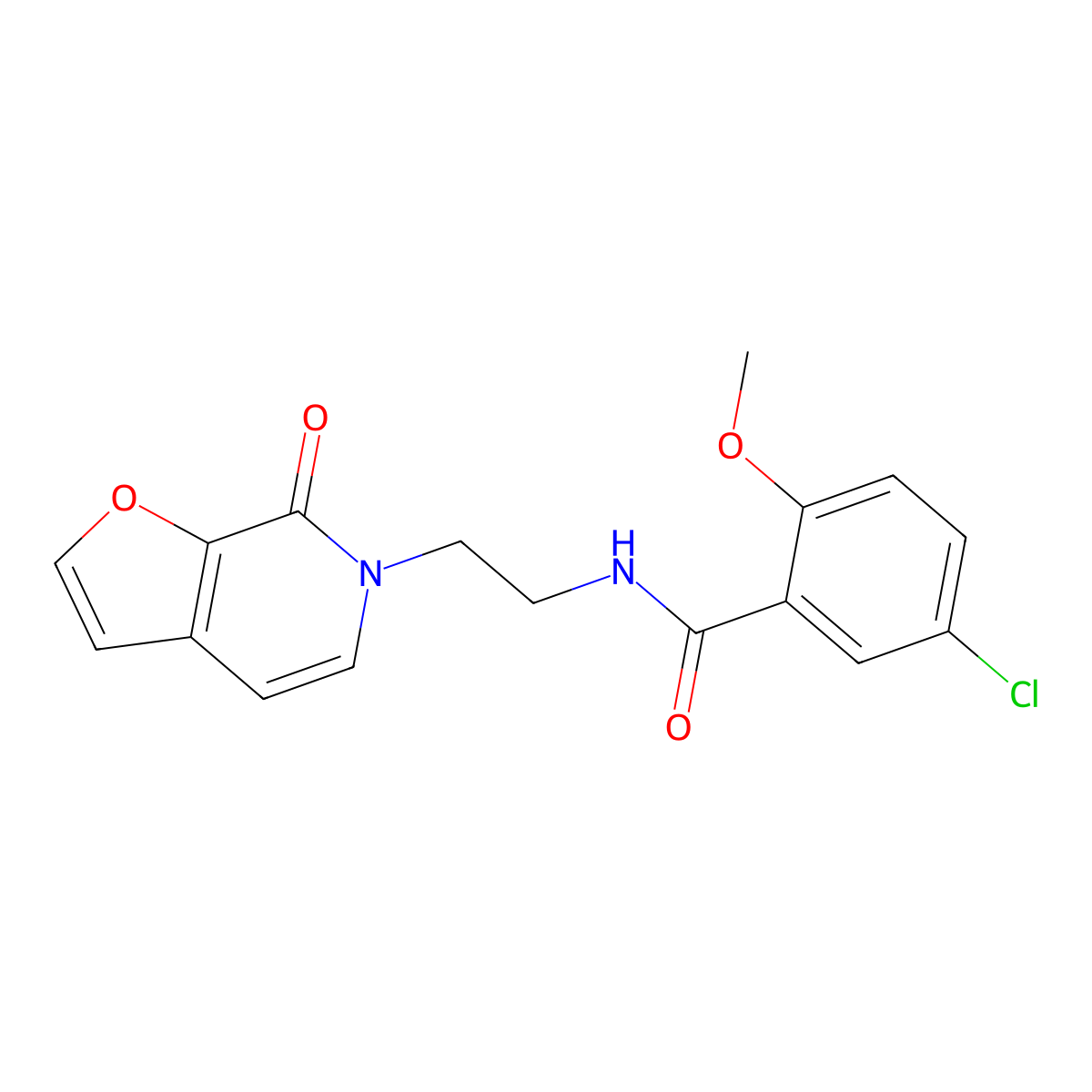5-chloro-2-methoxy-N-(2-(7-oxofuro[2,3-c]pyridin-6(7H)-yl)ethyl)benzamide molecular structure, CAS 2034272-14-3