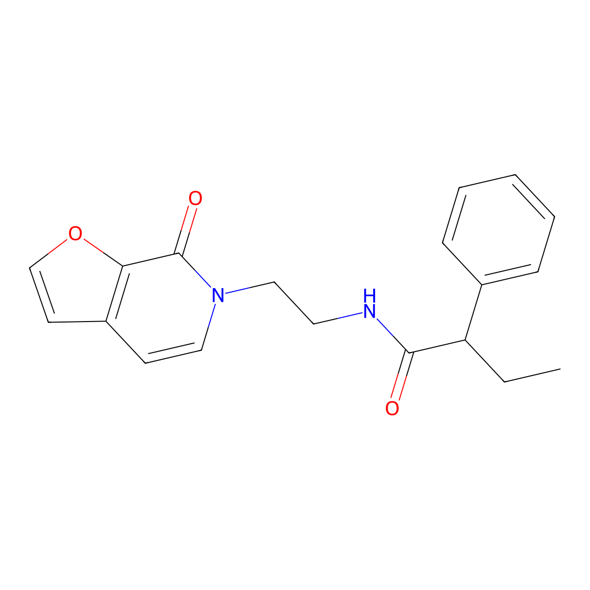 N-(2-(7-oxofuro[2,3-c]pyridin-6(7H)-yl)ethyl)-2-phenylbutanamide molecular structure, CAS 2034272-27-8