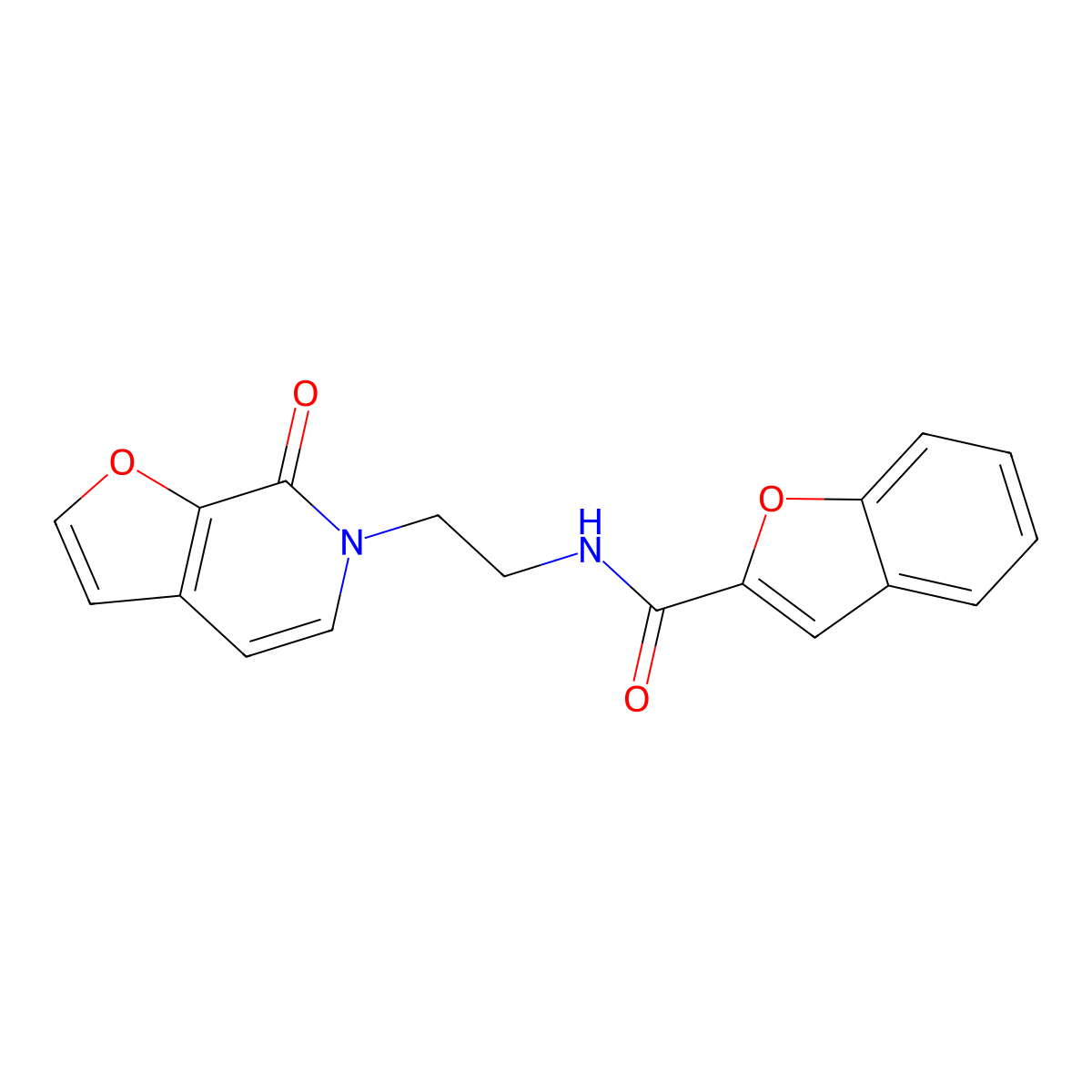 N-(2-(7-oxofuro[2,3-c]pyridin-6(7H)-yl)ethyl)benzofuran-2-carboxamide molecular structure, CAS 2034272-37-0