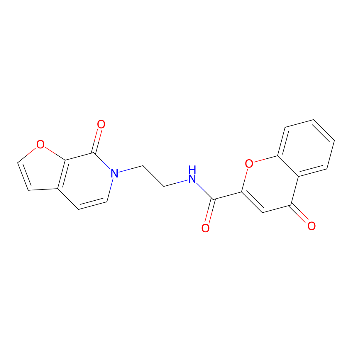 4-oxo-N-(2-(7-oxofuro[2,3-c]pyridin-6(7H)-yl)ethyl)-4H-chromene-2-carboxamide molecular structure, CAS 2034272-43-8