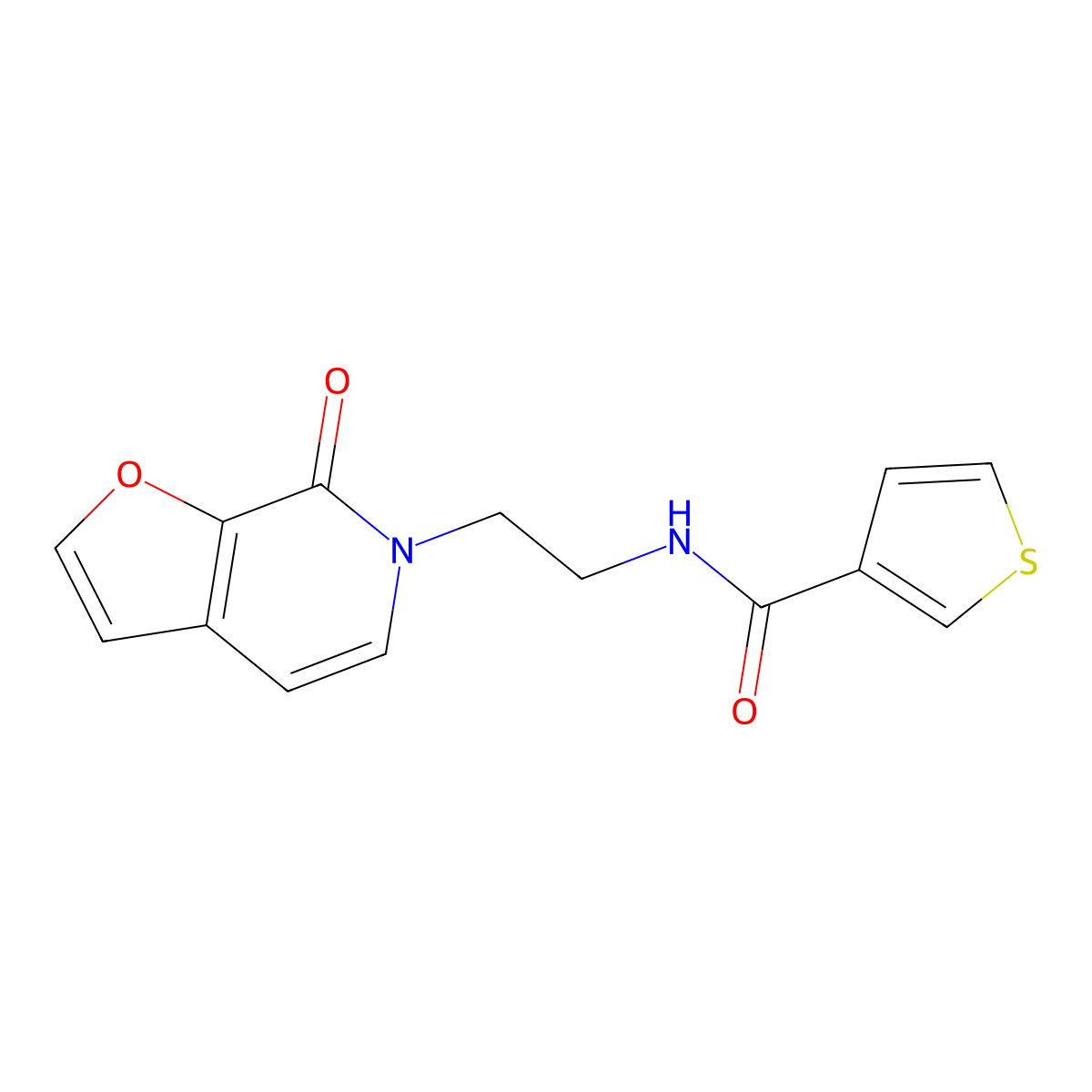 N-(2-(7-oxofuro[2,3-c]pyridin-6(7H)-yl)ethyl)thiophene-3-carboxamide molecular structure, CAS 2034272-49-4