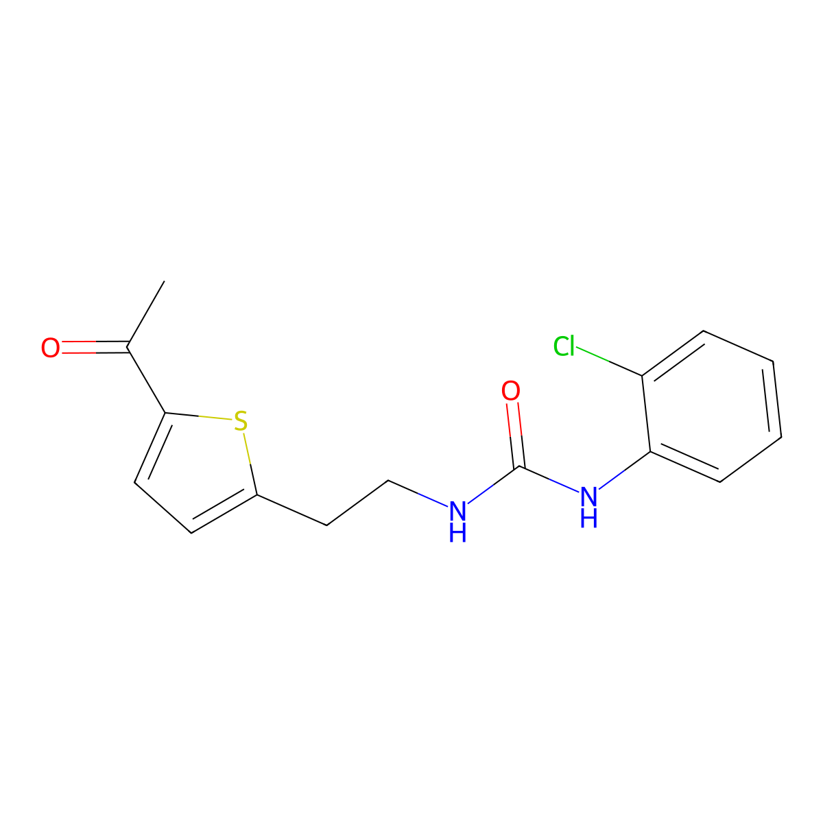 1-(2-(5-Acetylthiophen-2-yl)ethyl)-3-(2-chlorophenyl)urea molecular structure, CAS 2034272-88-1