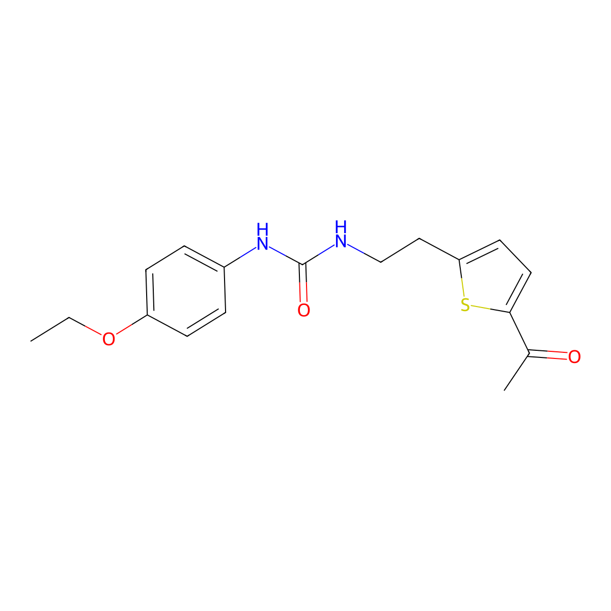 1-(2-(5-Acetylthiophen-2-yl)ethyl)-3-(4-ethoxyphenyl)urea molecular structure, CAS 2034272-93-8