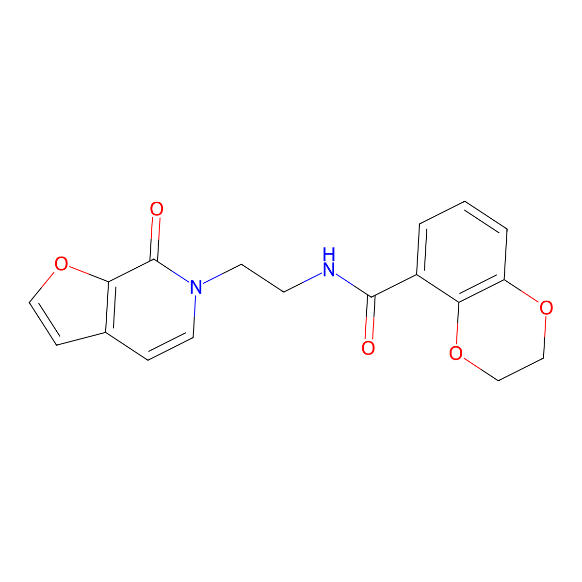 N-(2-(7-oxofuro[2,3-c]pyridin-6(7H)-yl)ethyl)-2,3-dihydrobenzo[b][1,4]dioxine-5-carboxamide molecular structure, CAS 2034272-97-2