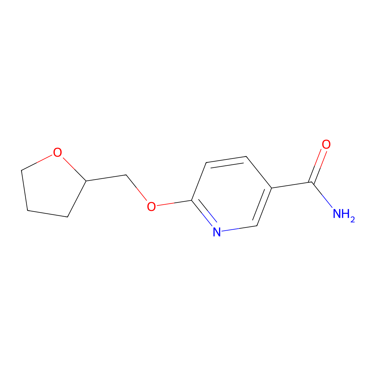 6-((Tetrahydrofuran-2-yl)methoxy)nicotinamide molecular structure, CAS 2034273-01-1